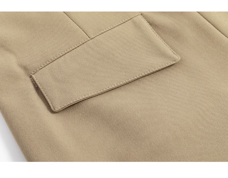 nu22 Solid colour straight work pants