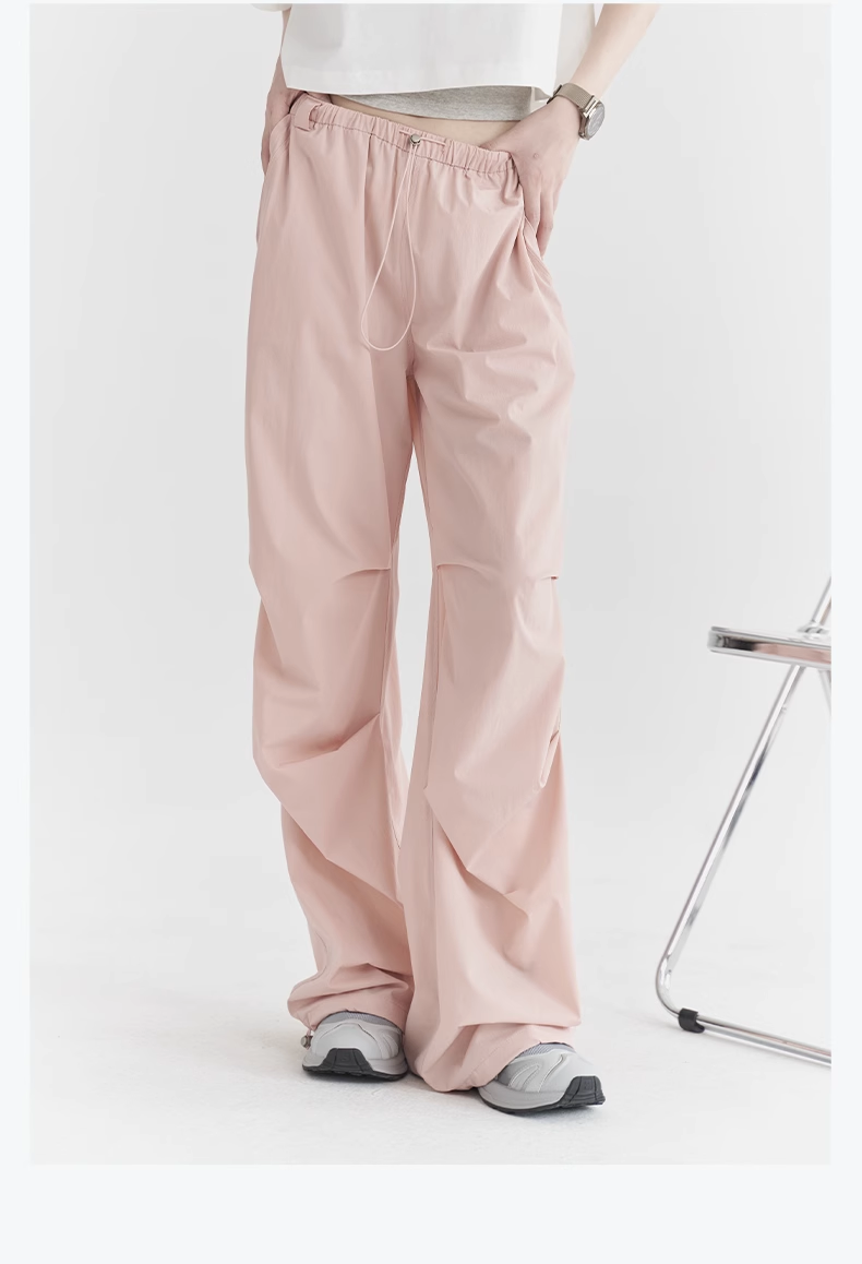 nu28 Pleated Loose Straight Casual Pants