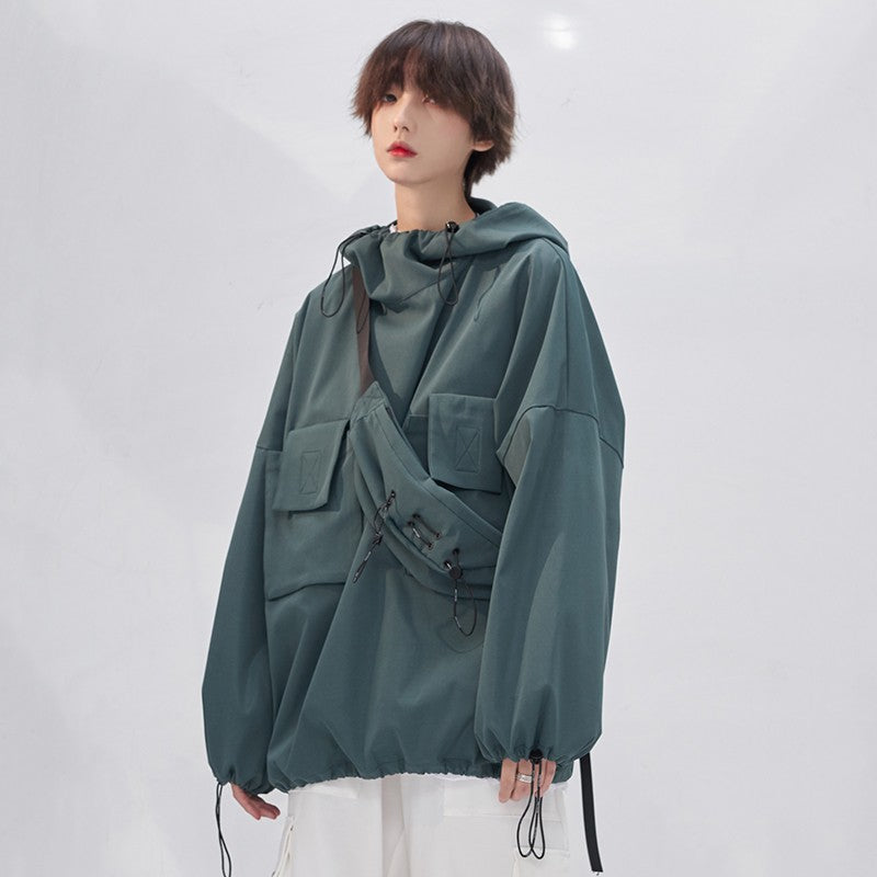 nu53 Unified color Tech jacket + Chest bag