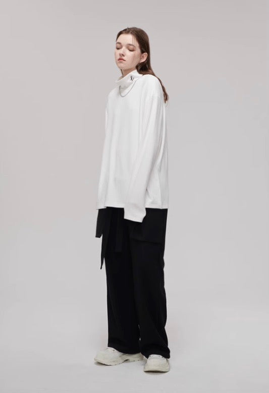 nu11 Unisex stretchy waist wool trousers