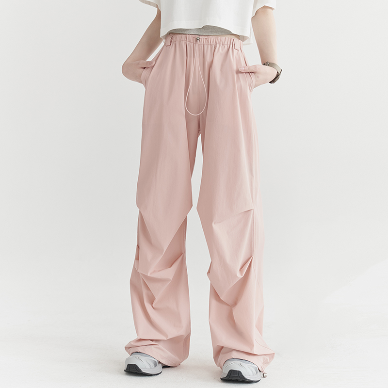 nu28 Pleated Loose Straight Casual Pants
