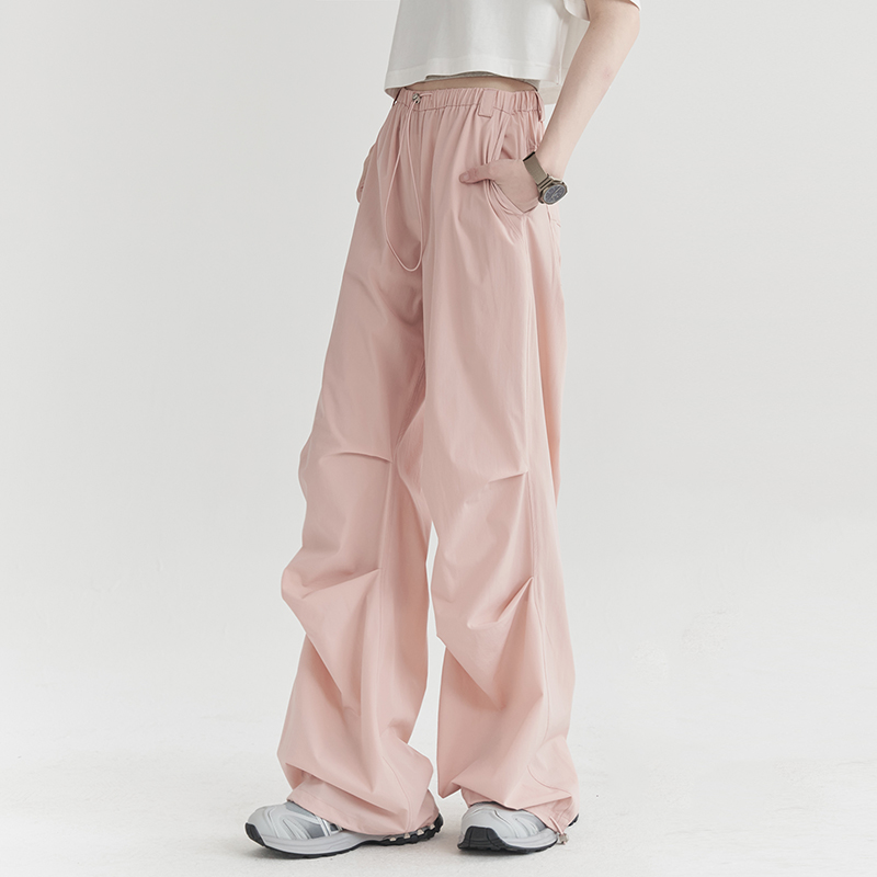 nu28 Pleated Loose Straight Casual Pants