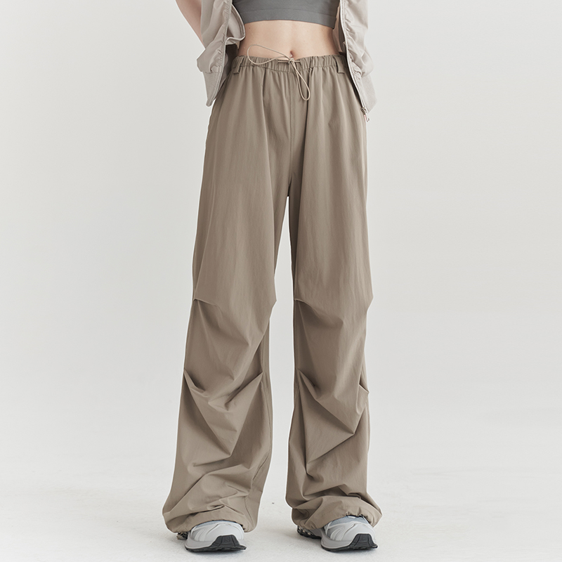 nu28 Pleated Loose Straight Casual Pants