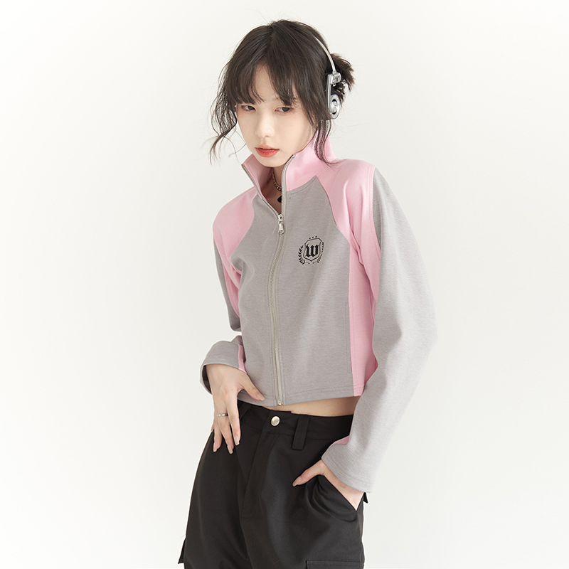 nu25 Stand collar logo embrem track suit