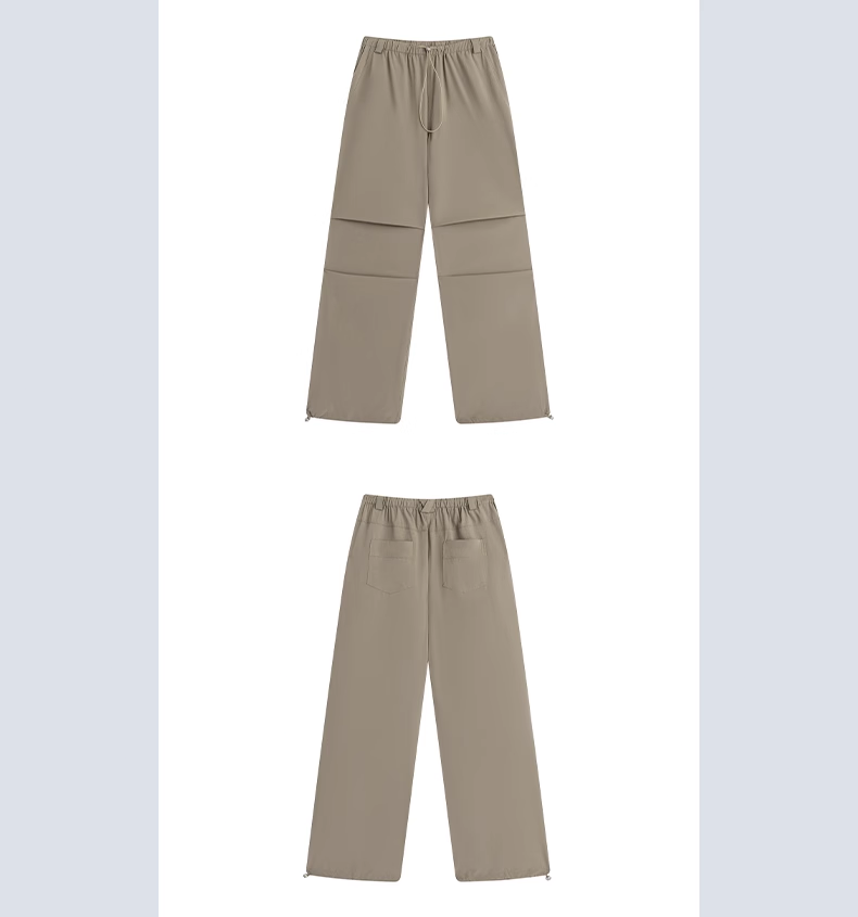 nu28 Pleated Loose Straight Casual Pants