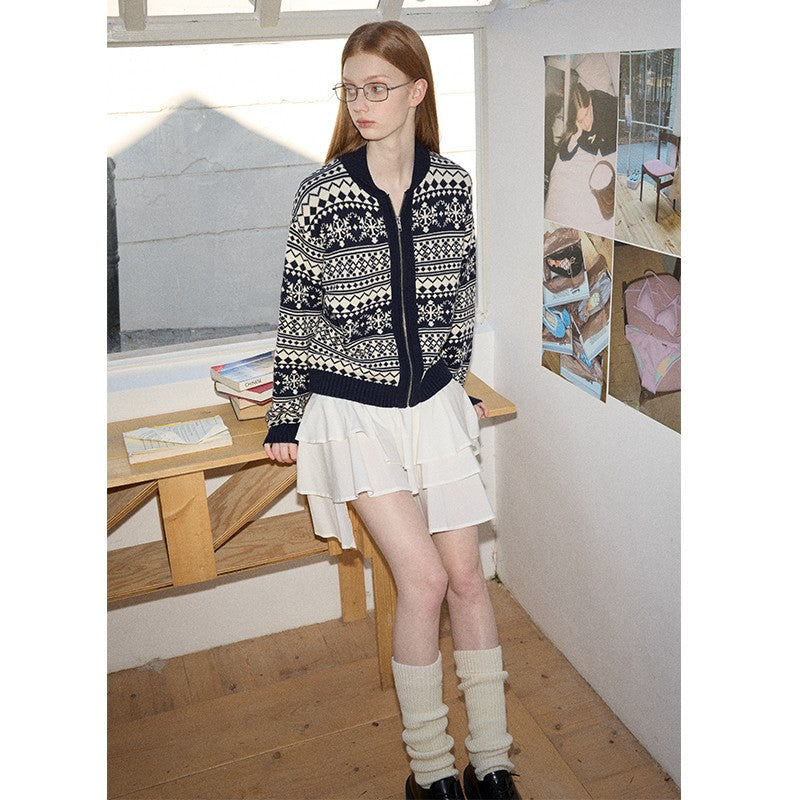 nu393 Stackable irregular cake short skirt