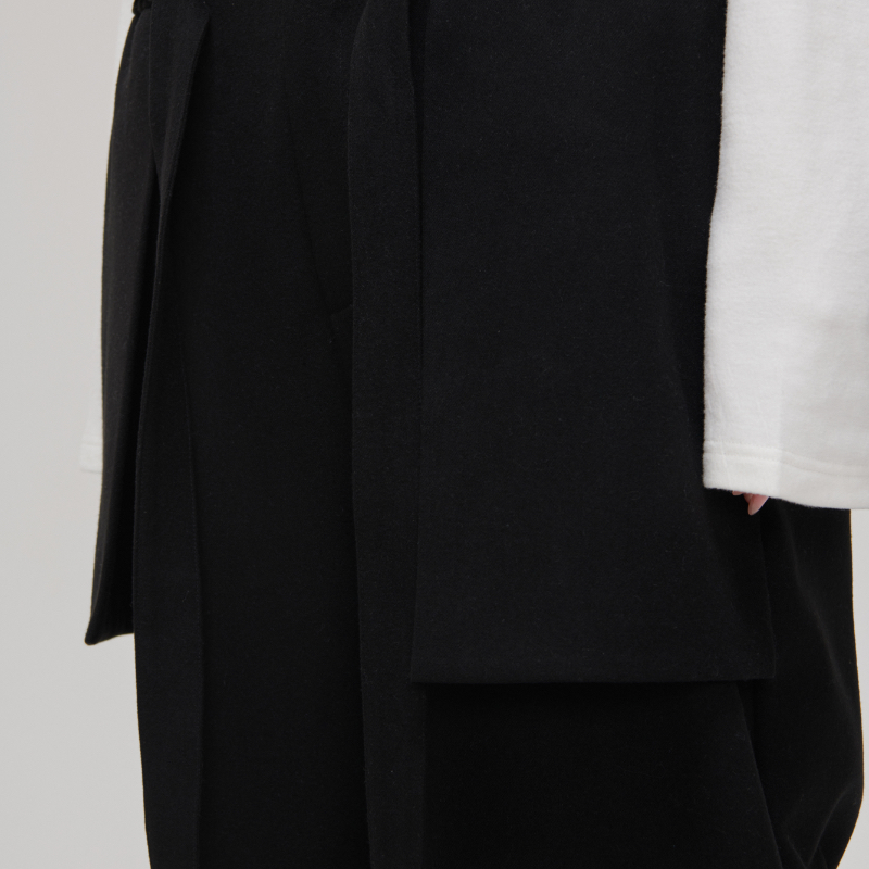 nu11 Unisex stretchy waist wool trousers