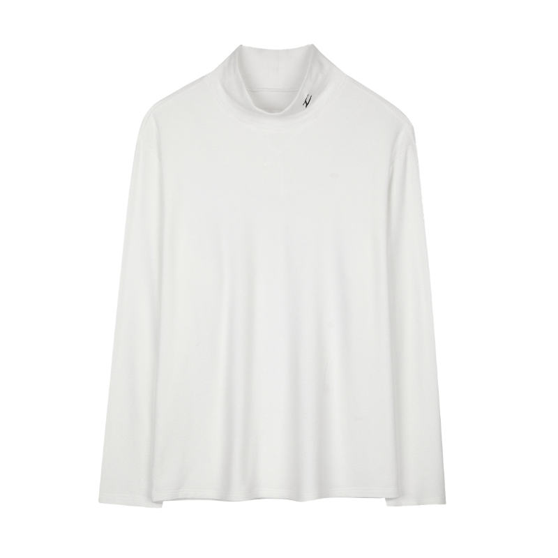 nu05 velvet loose high neck sweater