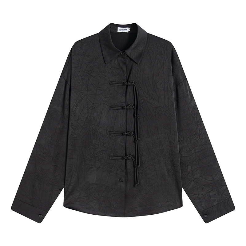 nu20 Chinese retro relaxed sleeve shirt