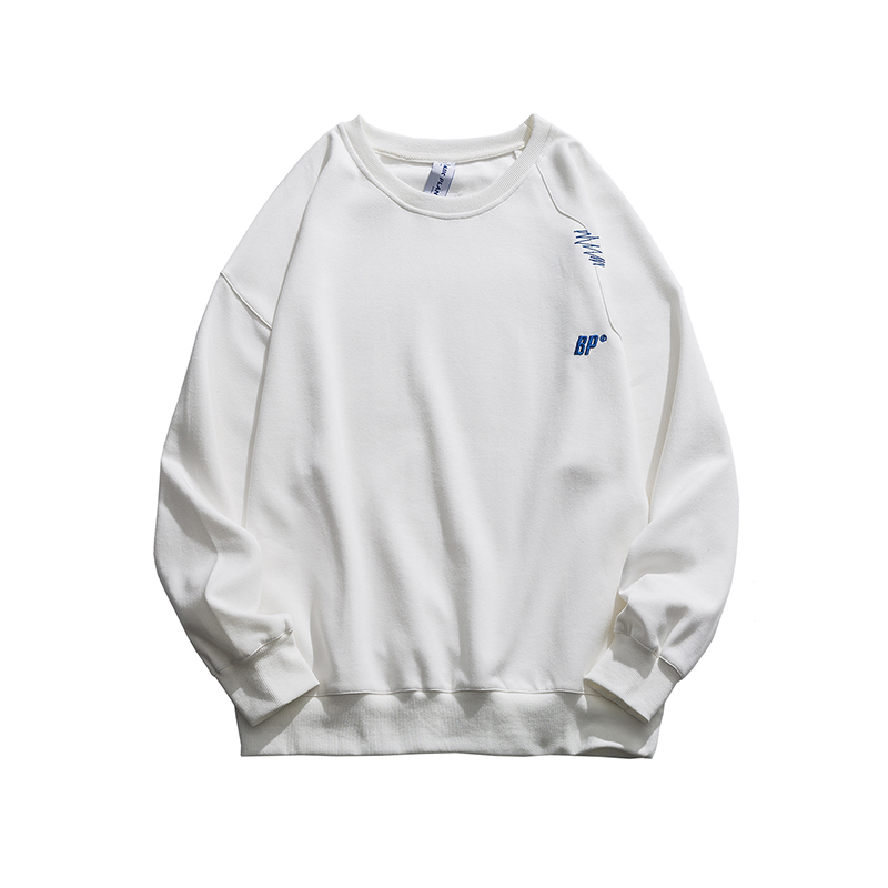 nu38 Solid color round neck sweatshirt