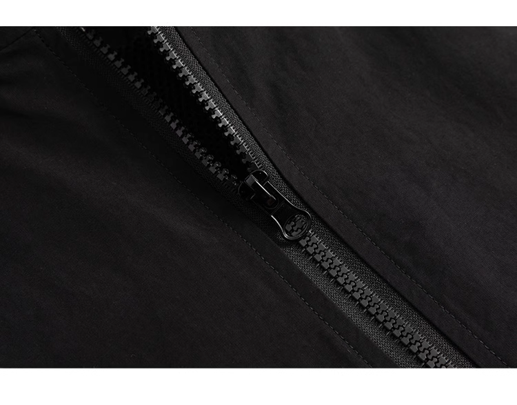 nu21 Patchwork contrasting stand collar jacket
