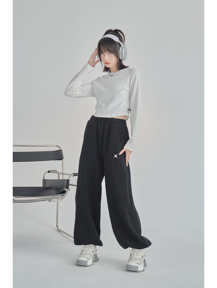 nu47 Short Shoulder Underlay Long Sleeve T-shirt