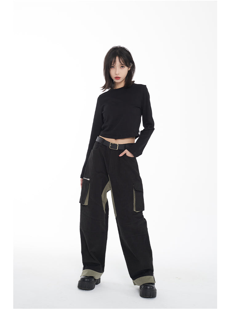 nu47 Short Shoulder Underlay Long Sleeve T-shirt