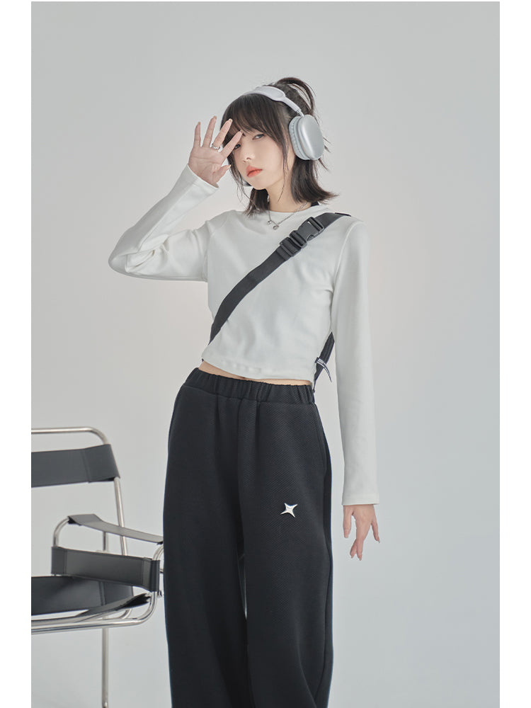 nu47 Short Shoulder Underlay Long Sleeve T-shirt