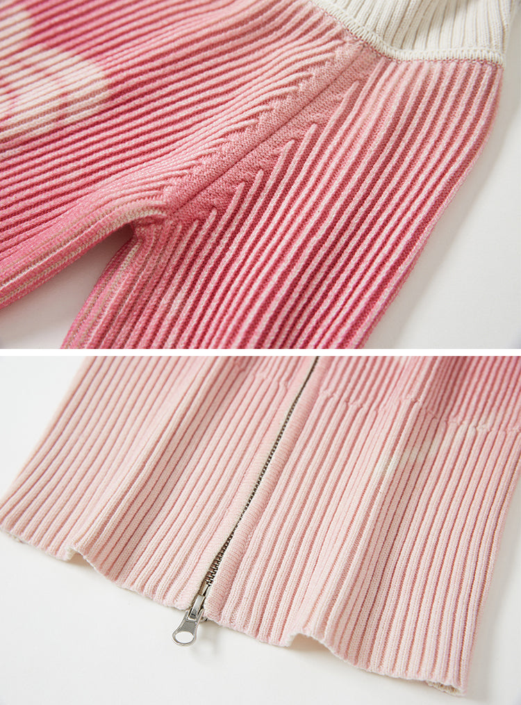 nu77 Gradient Bow Printed Sweater