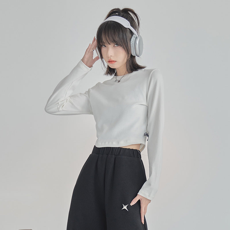 nu47 Short Shoulder Underlay Long Sleeve T-shirt