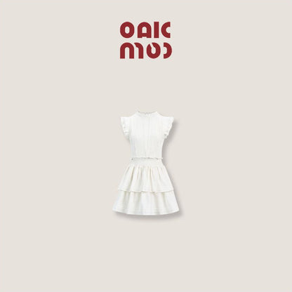 nu383 Seagull s Love Flying Sleeve Shirt Dress