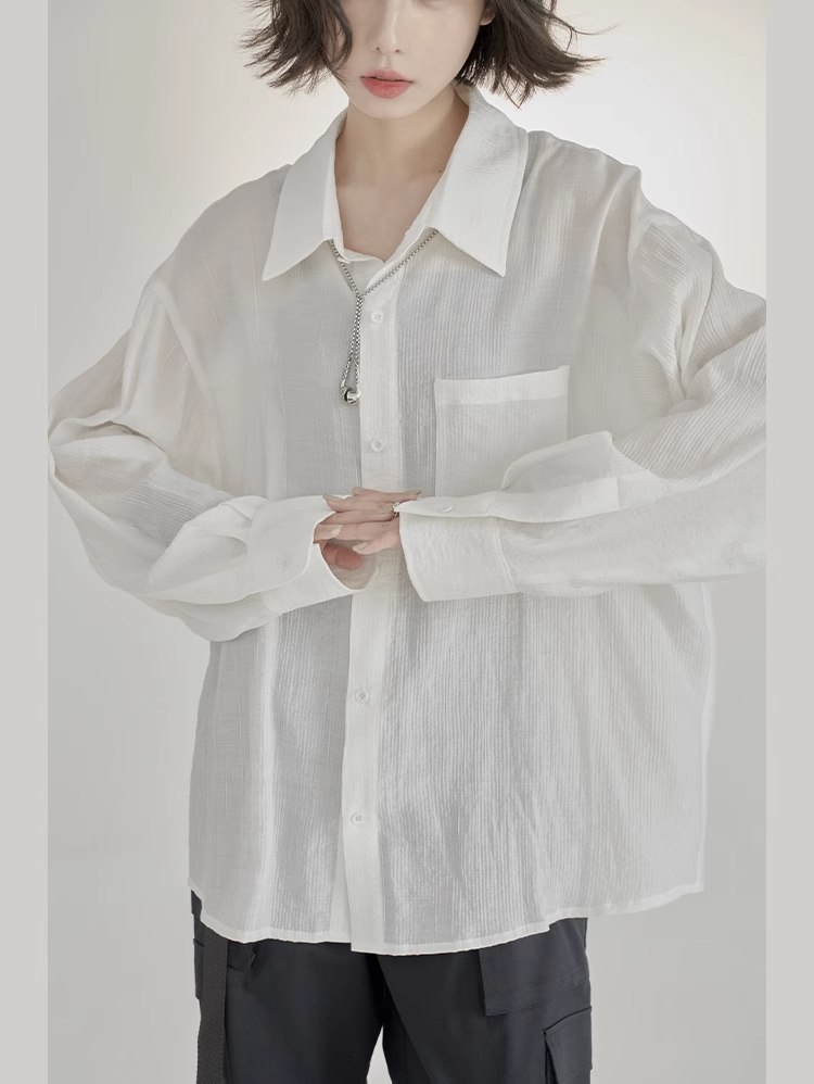 nu40 Sun protection loose casual shirt