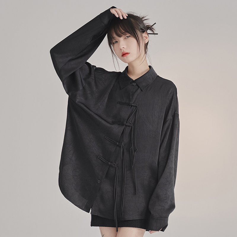 nu20 Chinese retro relaxed sleeve shirt 