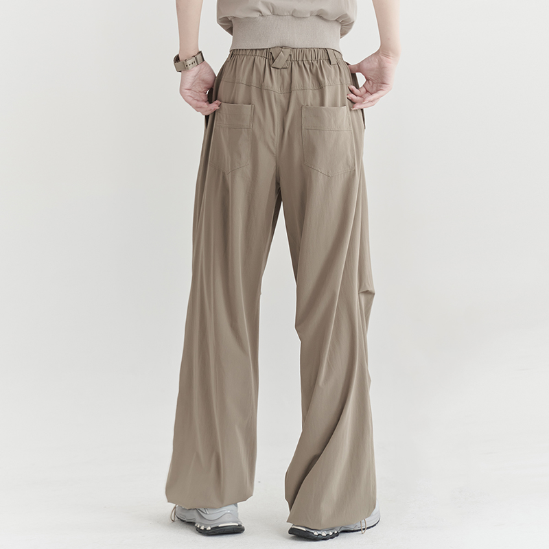 nu28 Pleated Loose Straight Casual Pants 