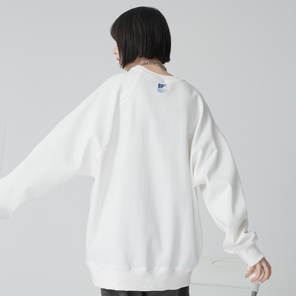 nu38 Solid color round neck sweatshirt 