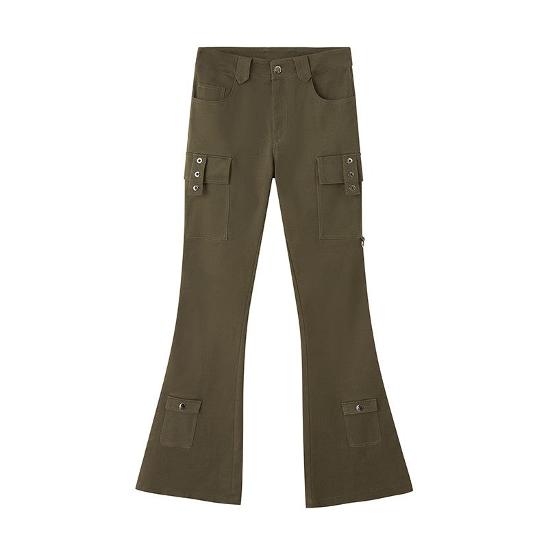 nu128 Tight-fit high-waisted flared pants