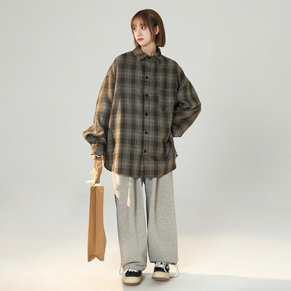 nu70 Plaid woolen vintage shirt