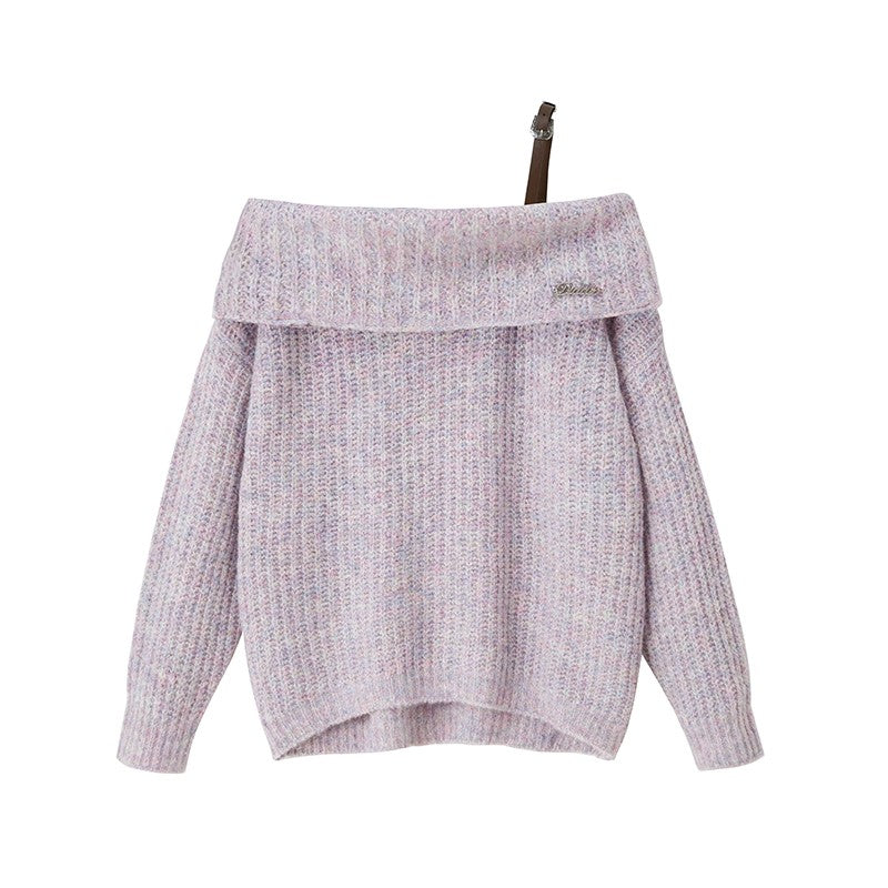 nu103 Lazy one-houlder sweater