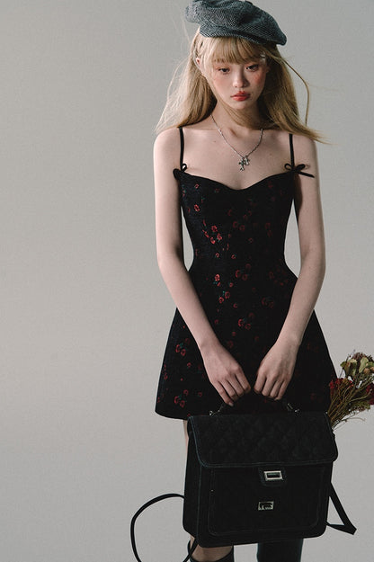 nu249 "Honeysuckle Elixir" Christmas Flower Suspender Dress