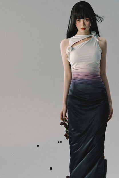 nu189 "The Ritual in the Water" Flat Shoulder Sleeveless Dress