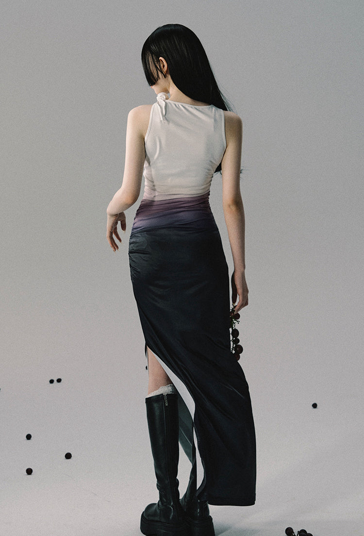 nu189 "The Ritual in the Water" Flat Shoulder Sleeveless Dress