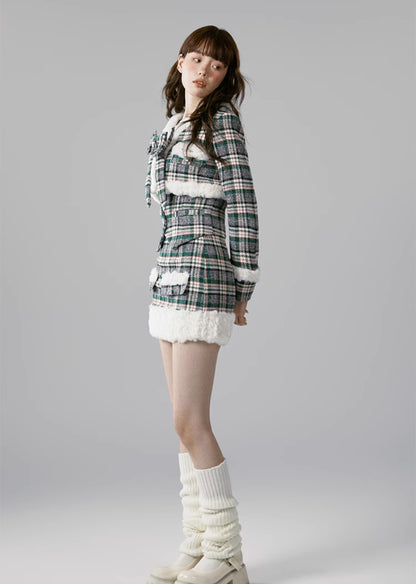 nu337 Retro hot girl suit vest + short jacket + short skirt three-piece set