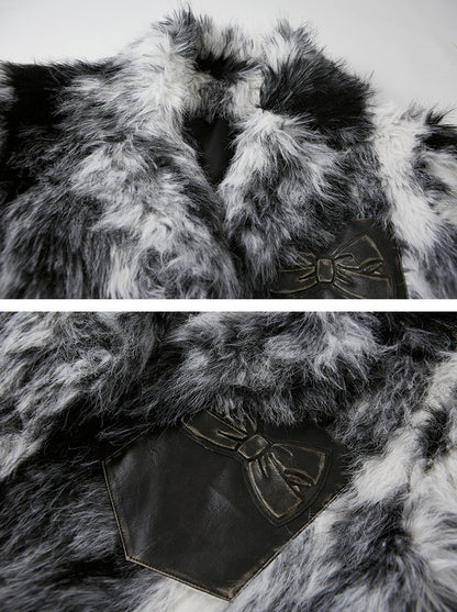 nu90 Animal Print Eco-Friendly Fur Jacket