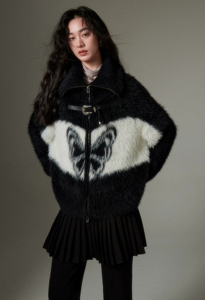 nu88 Butterfly Mink Knitted Cardigan