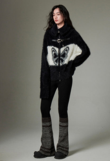 nu88 Butterfly Mink Knitted Cardigan