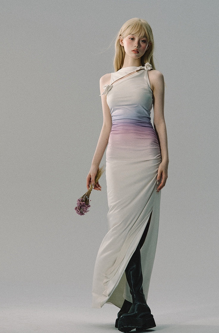 nu189 "The Ritual in the Water" Flat Shoulder Sleeveless Dress