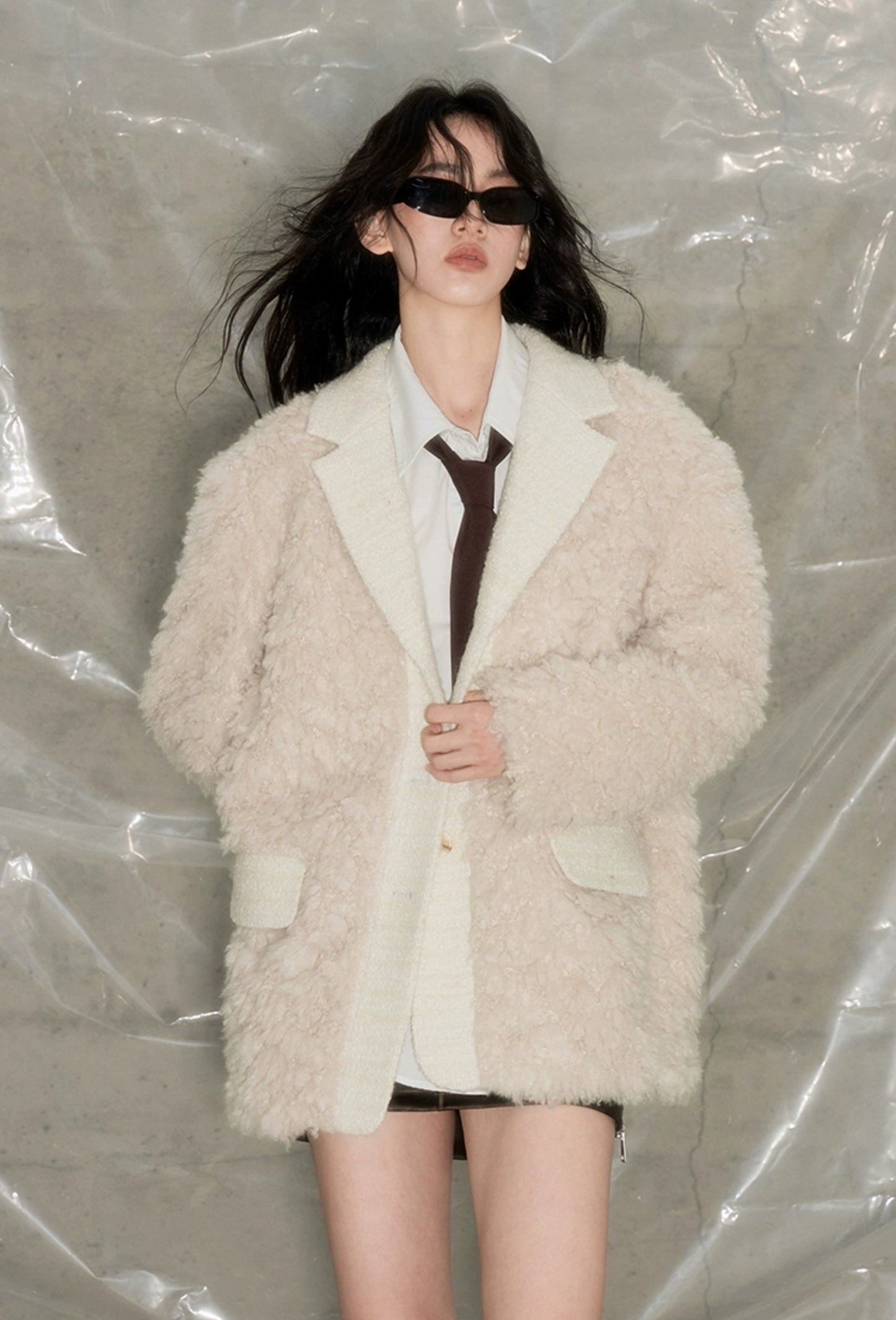 nu96 Beige Lamb Wool Jacket