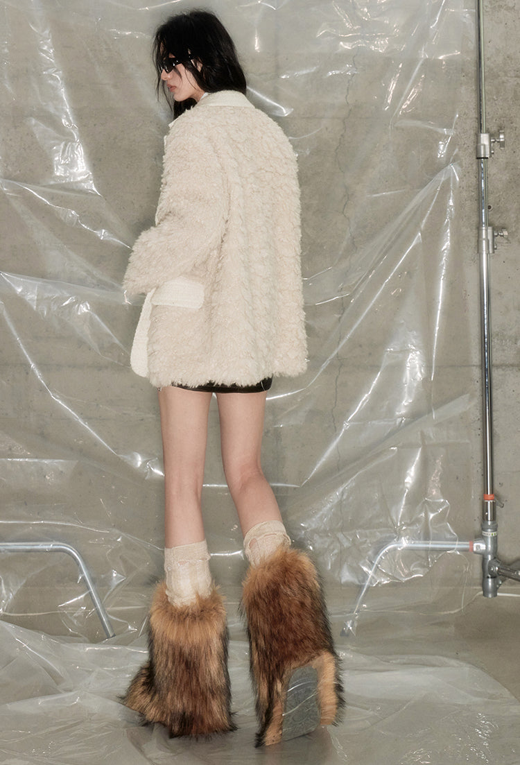 nu96 Beige Lamb Wool Jacket