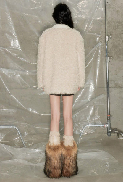 nu96 Beige Lamb Wool Jacket