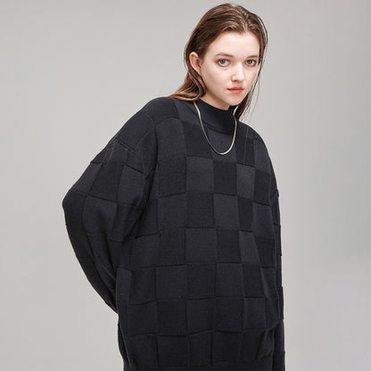 nu06 softwax relax plaid sweater