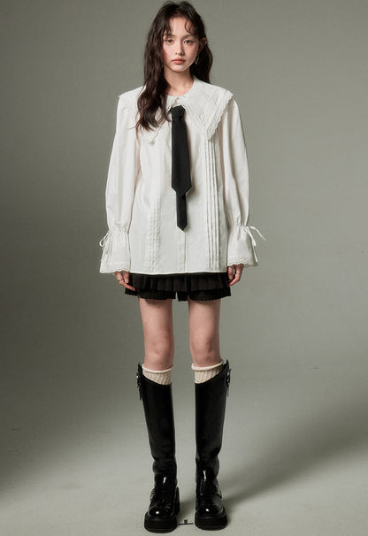 nu115 Sweet doll collar tucker shirt