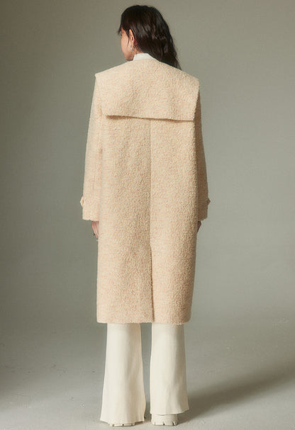 nu91 Custard Lapel Wool Coat