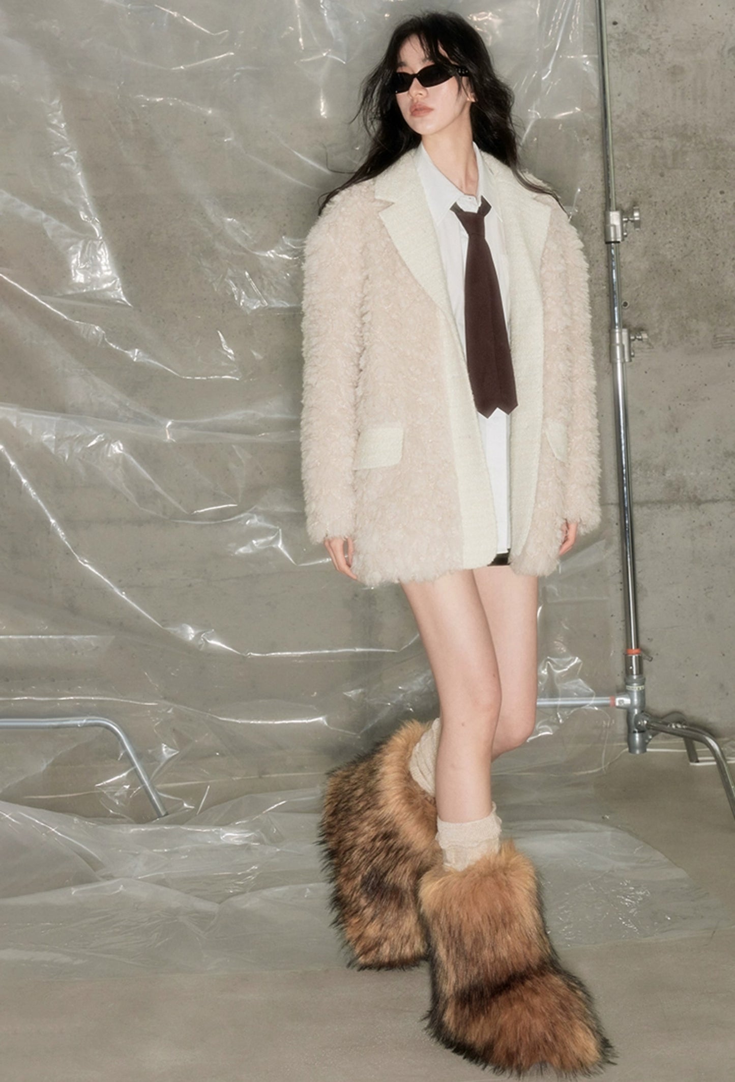 nu96 Beige Lamb Wool Jacket