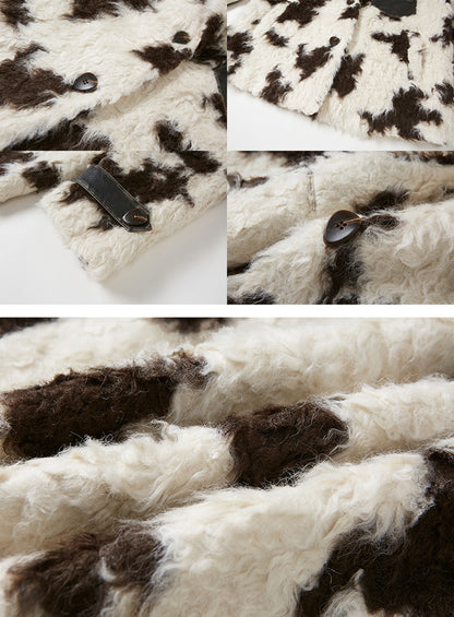 nu90 Animal Print Eco-Friendly Fur Jacket