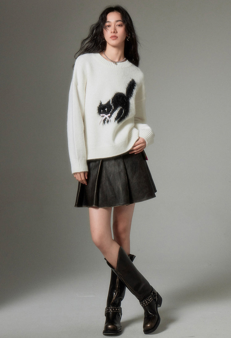 nu87 Flying Cat Soft Pullover Sweater