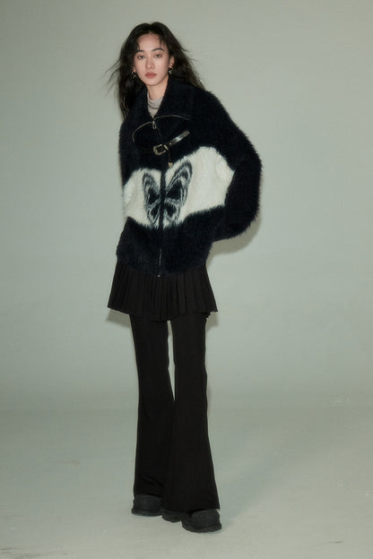 nu88 Butterfly Mink Knitted Cardigan