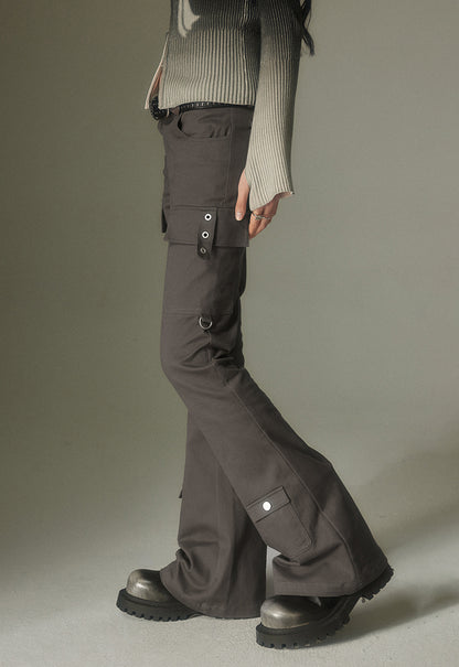 nu128 Tight-fit high-waisted flared pants