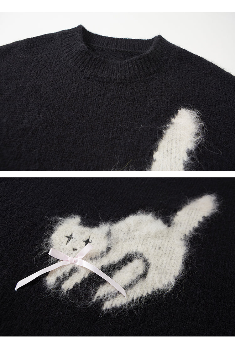 nu87 Flying Cat Soft Pullover Sweater