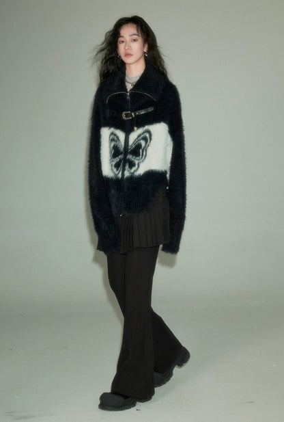 nu88 Butterfly Mink Knitted Cardigan