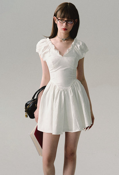 nu374 "Angel's Disadvantages" jacquard tea break dress